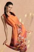 Silk Dress Orange Summer
